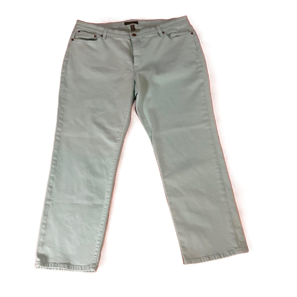 Lauren Ralph Lauren Aqua Womens Five Pocket Button Fly Jeans Size 20W‎